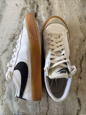 Nike Blazers with Black Swoosh and Gum Sole